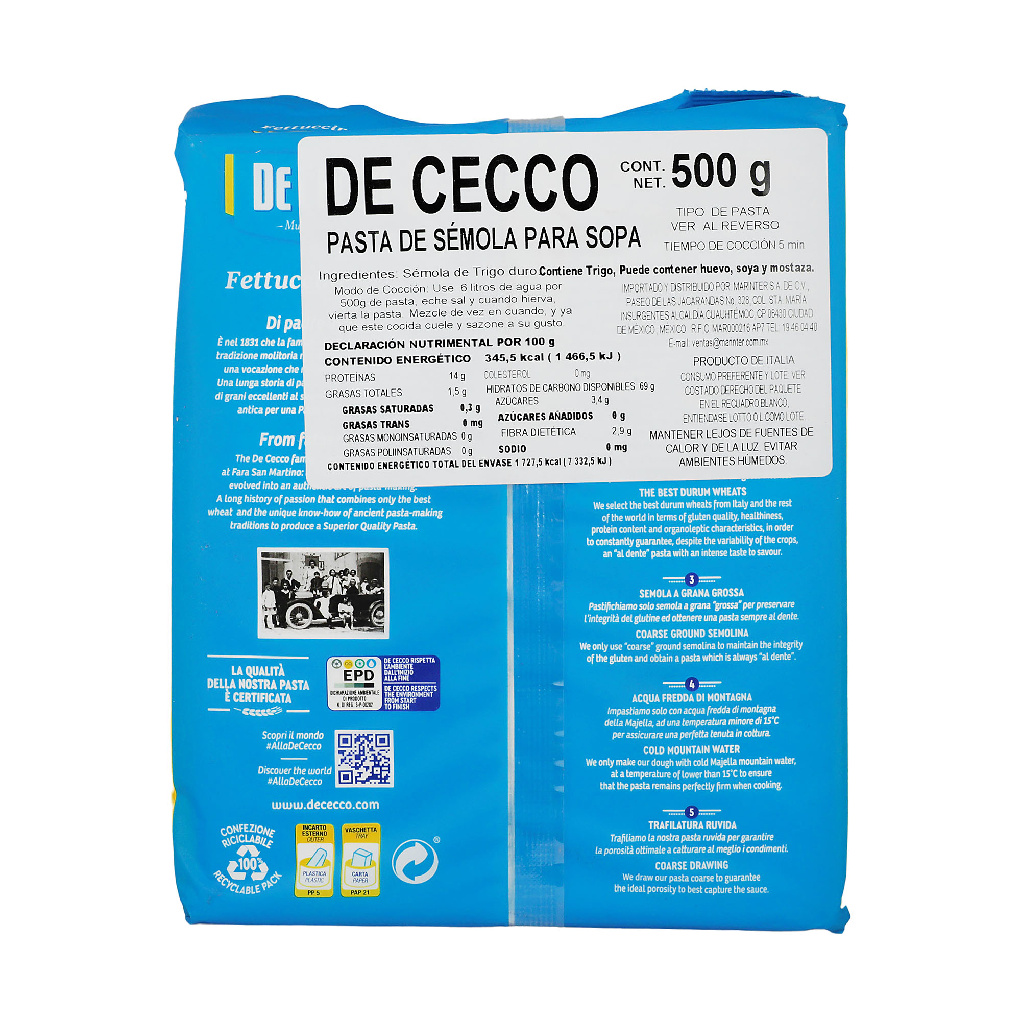 Pasta De Cecco Gnocchi De Papa de 500 gr