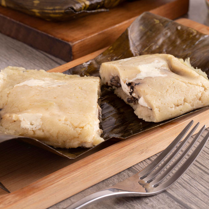 Tamal con Champiñones y Queso | YEMA