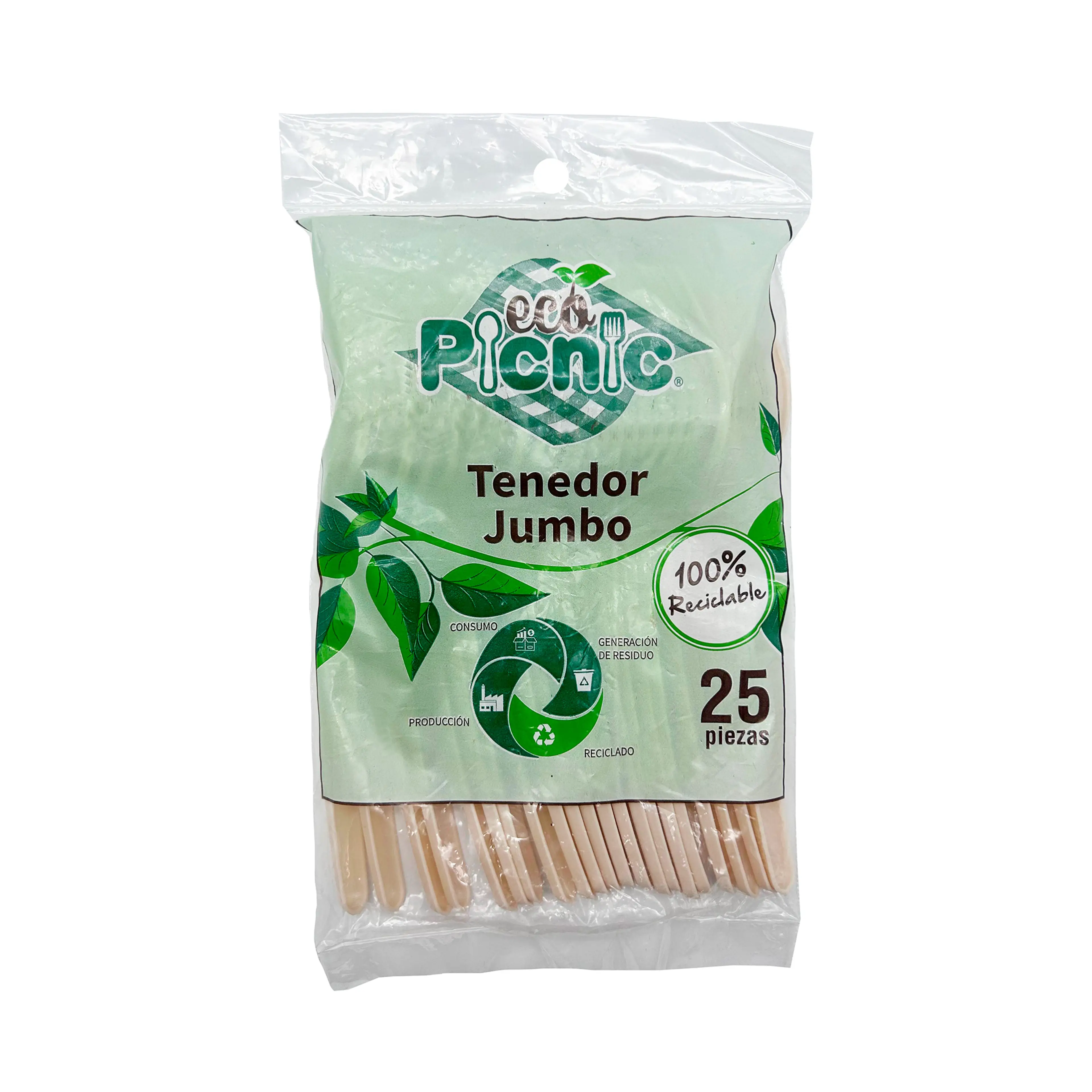 Desechables Tenedor Jumbo Eco Picnic